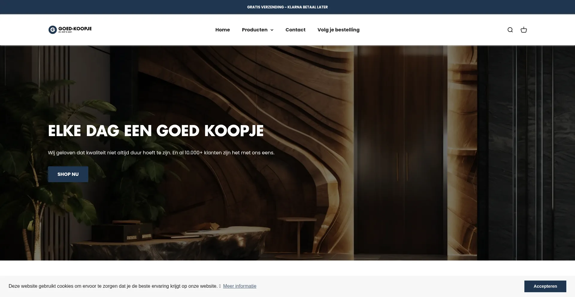 Website screenshot of Goed-koopje.nl