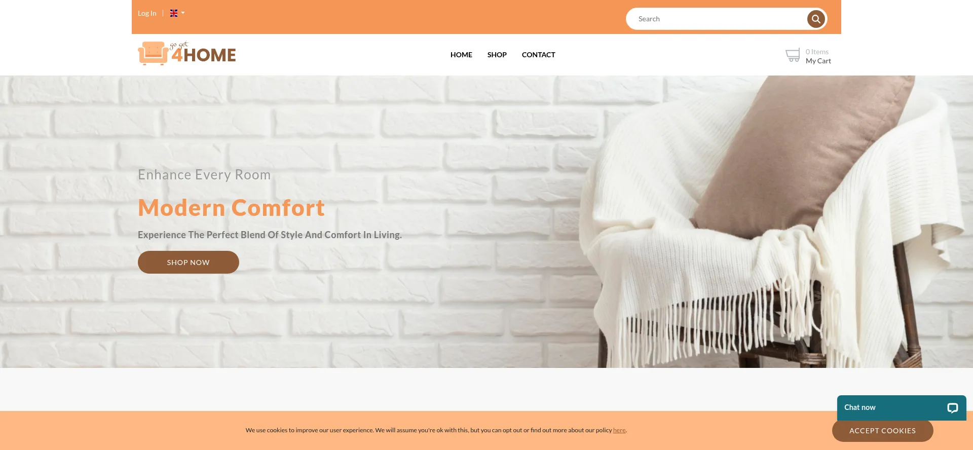 Website screenshot of Goget4home.com