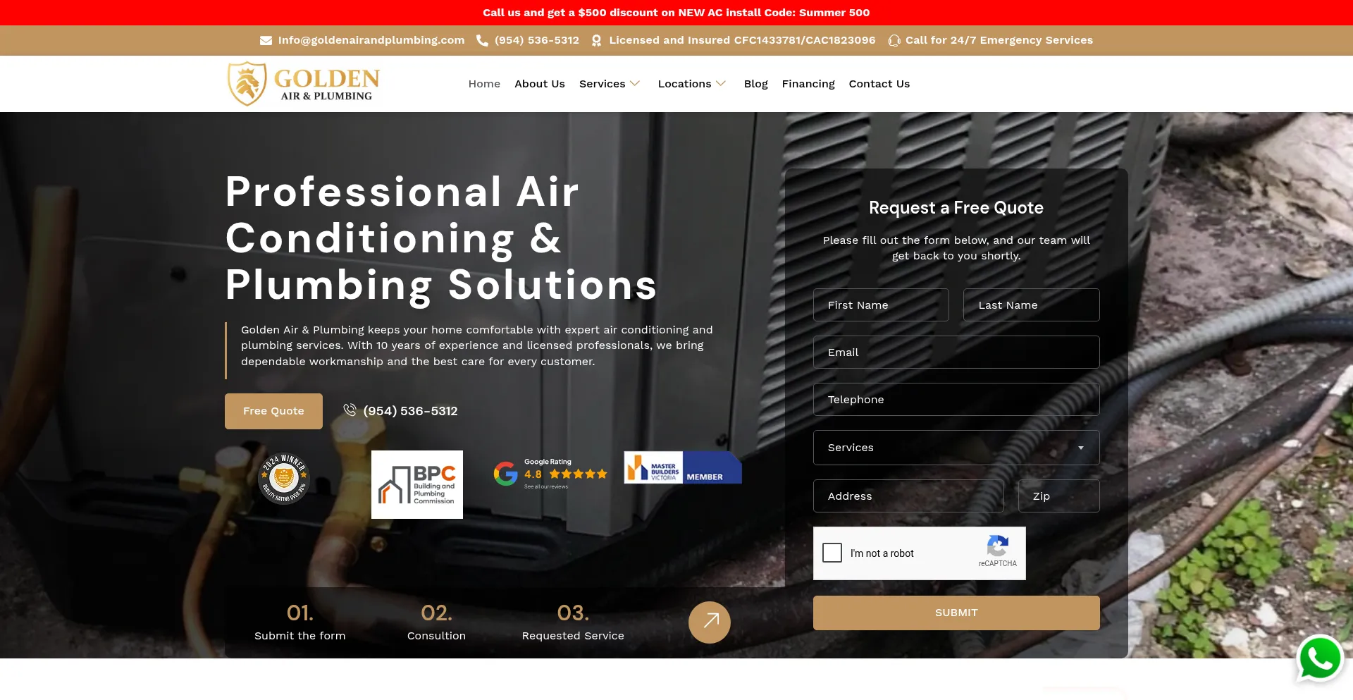 Goldenairandplumbing.com