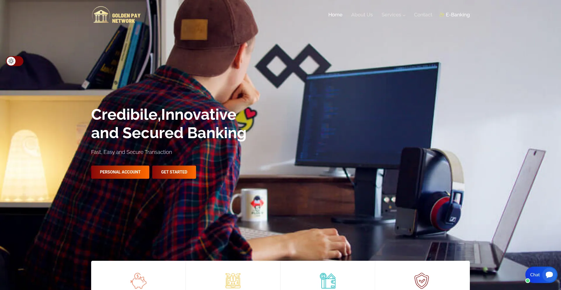 Website screenshot of Goldenpaynetwork.org