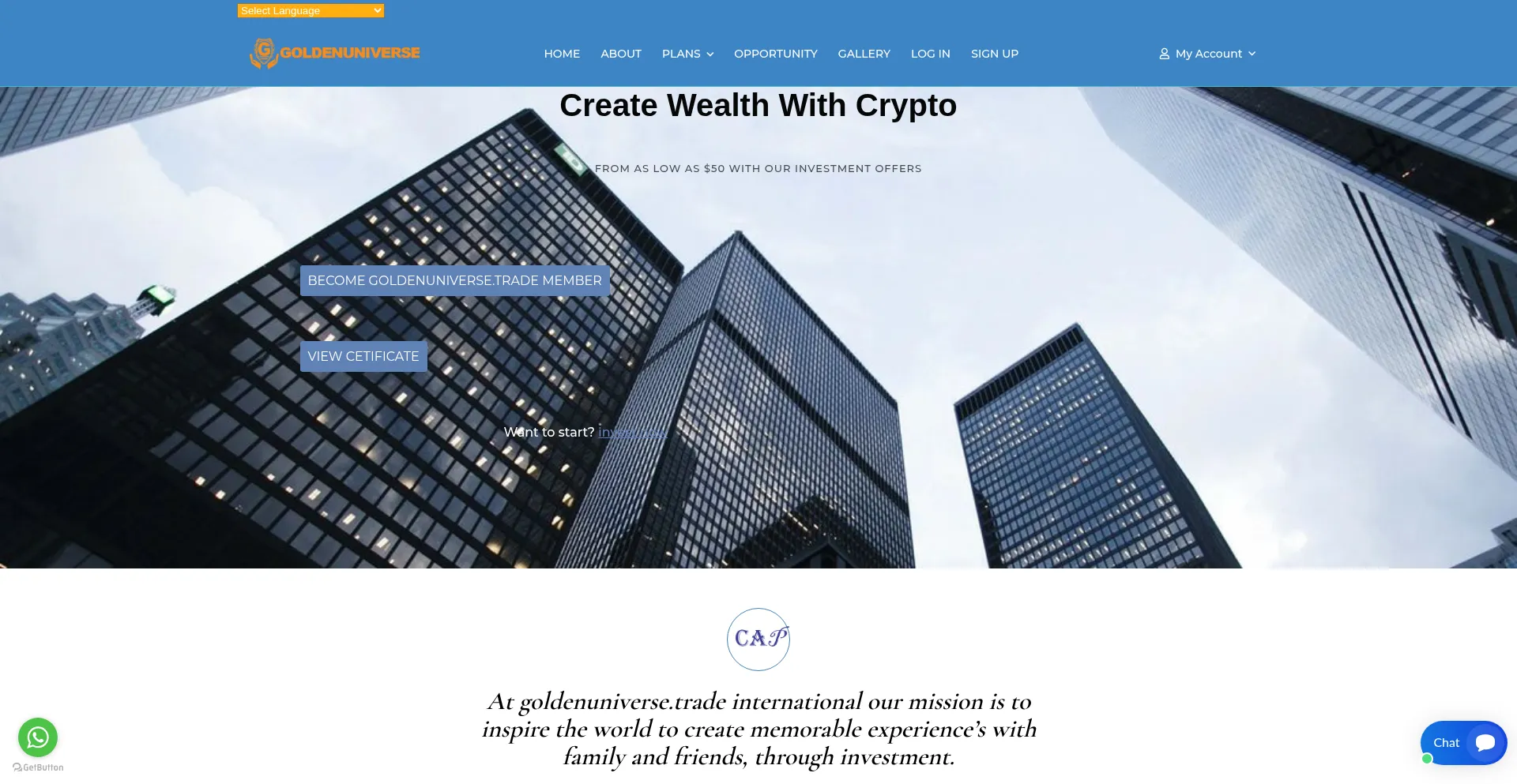 Goldenuniverse.trade