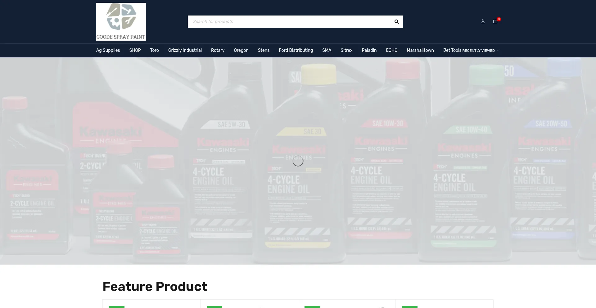 Website screenshot of Goodespraypaint.com