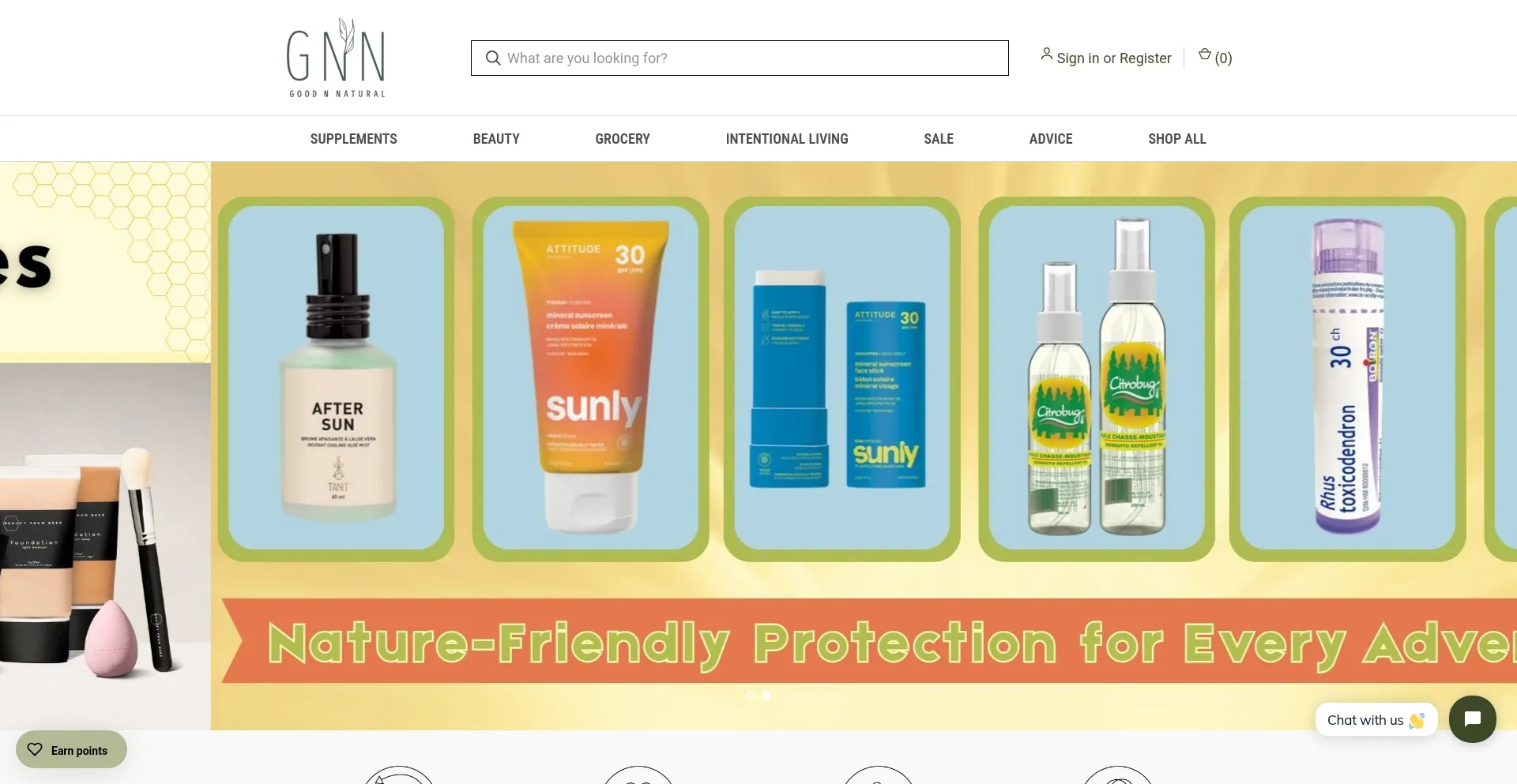 Website screenshot of Goodnnatural.ca