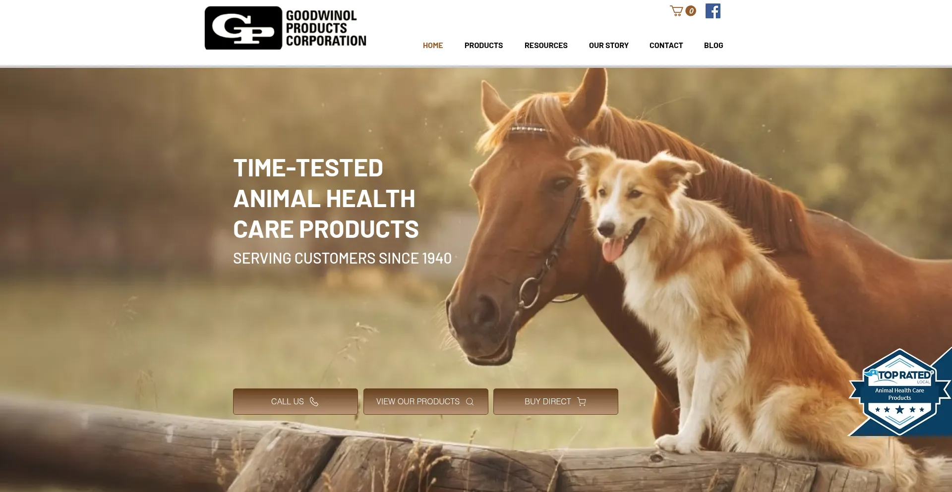 Website screenshot of Goodwinol.com