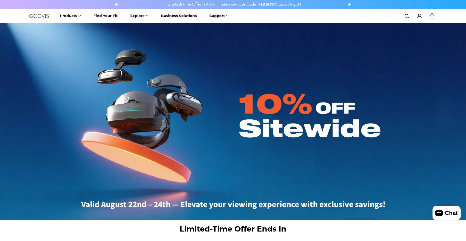 Website screenshot of Goovis.com
