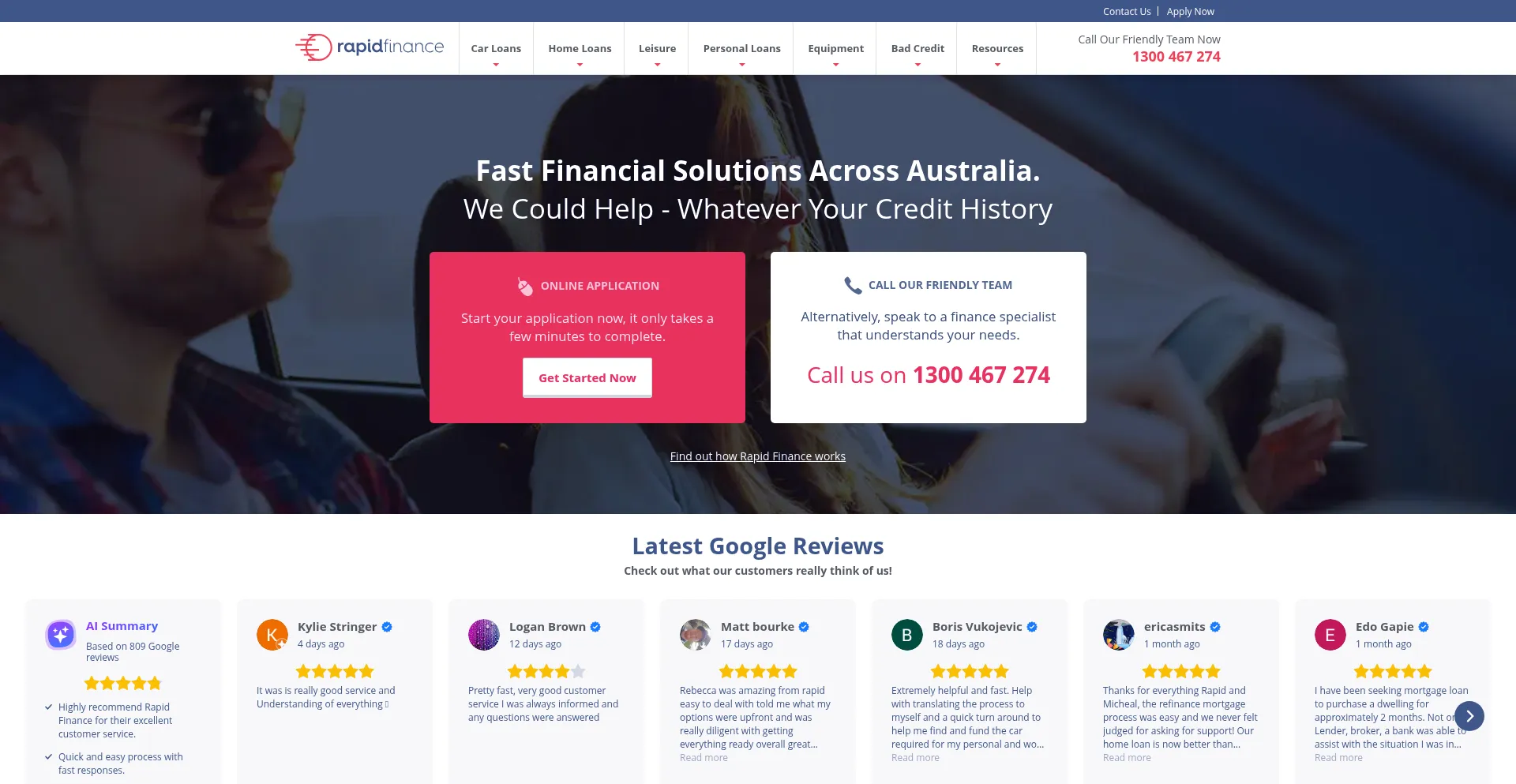 Website screenshot of Gorapid.com.au