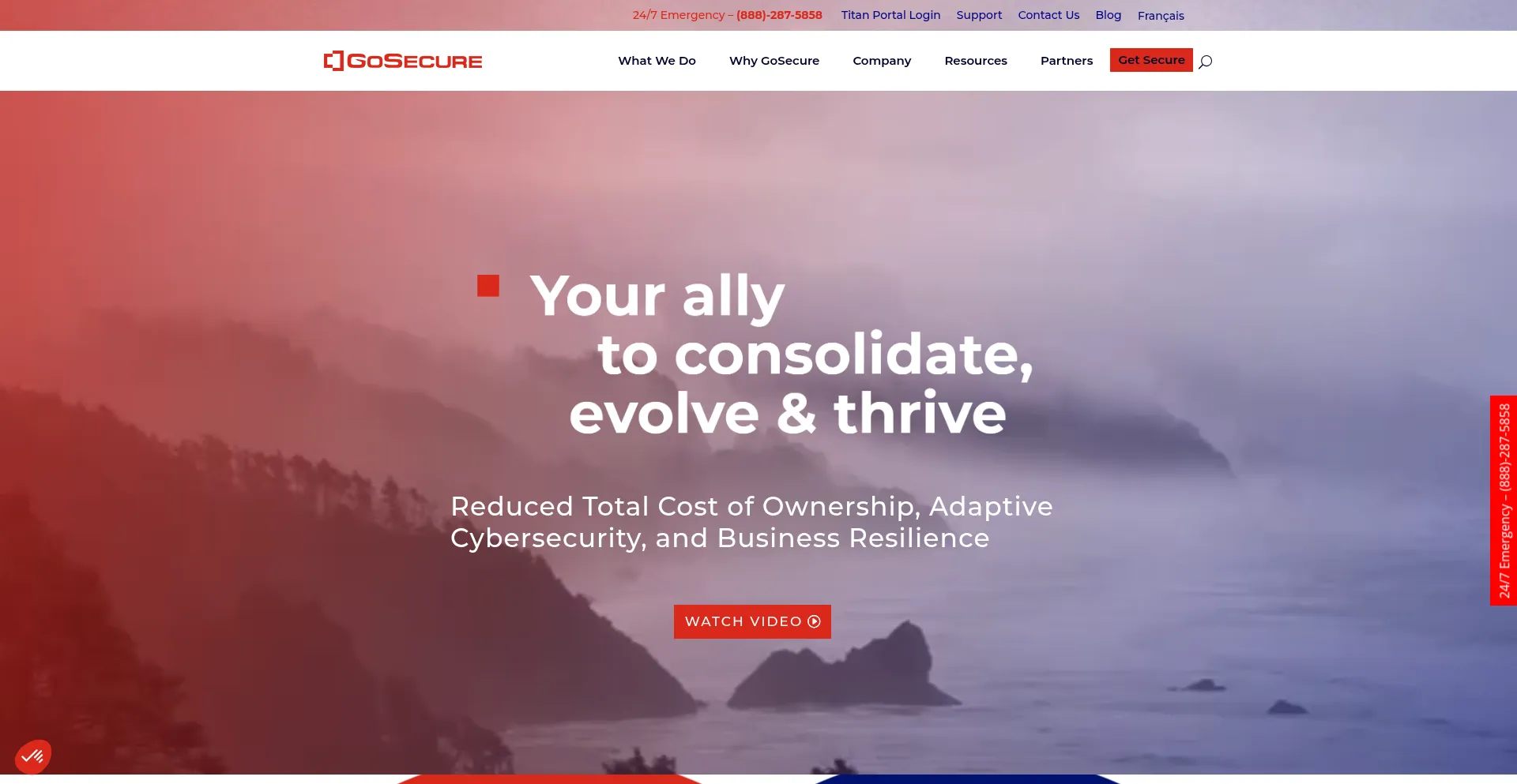Website screenshot of Gosecure.net