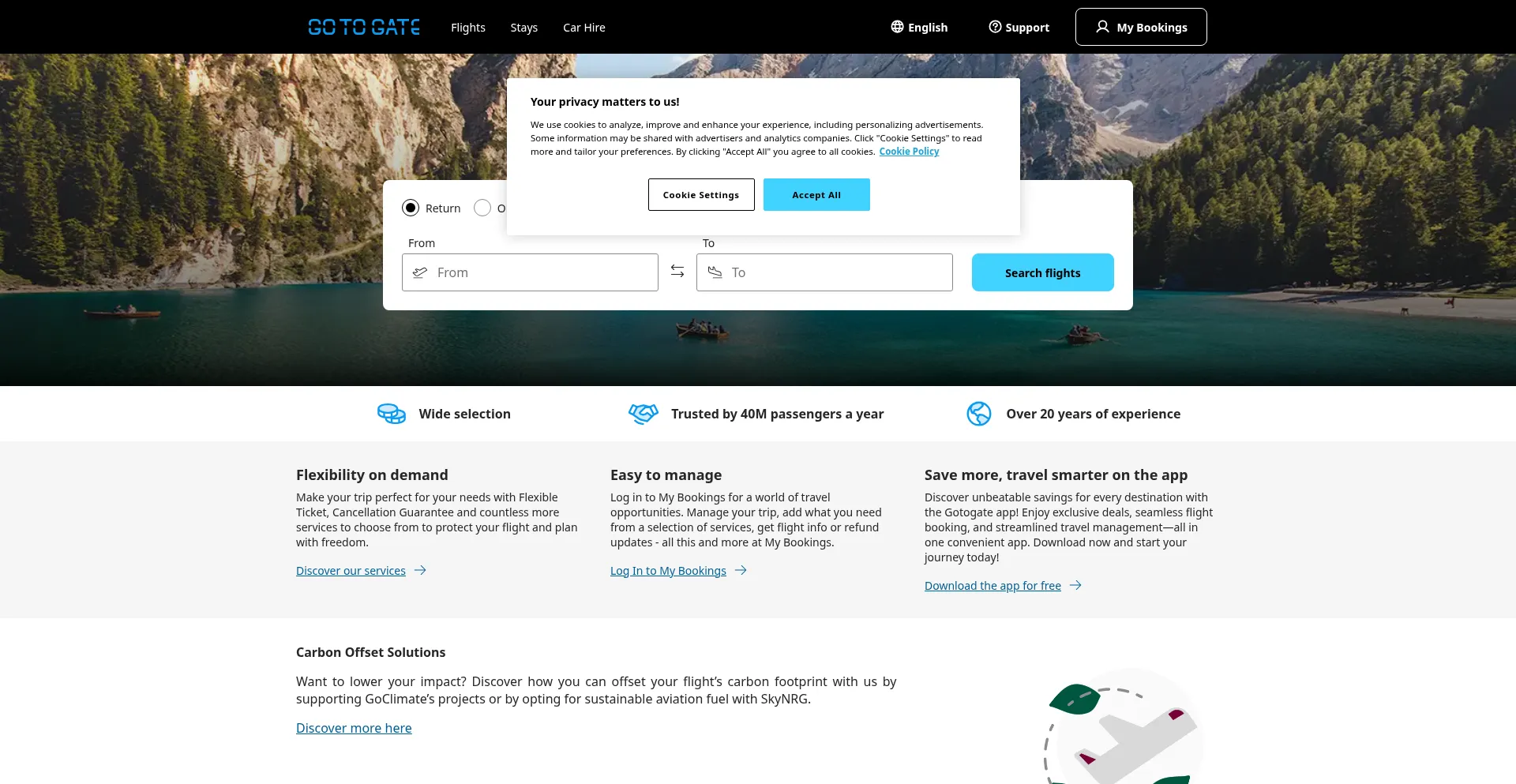 Website screenshot of Gotogate.co.uk