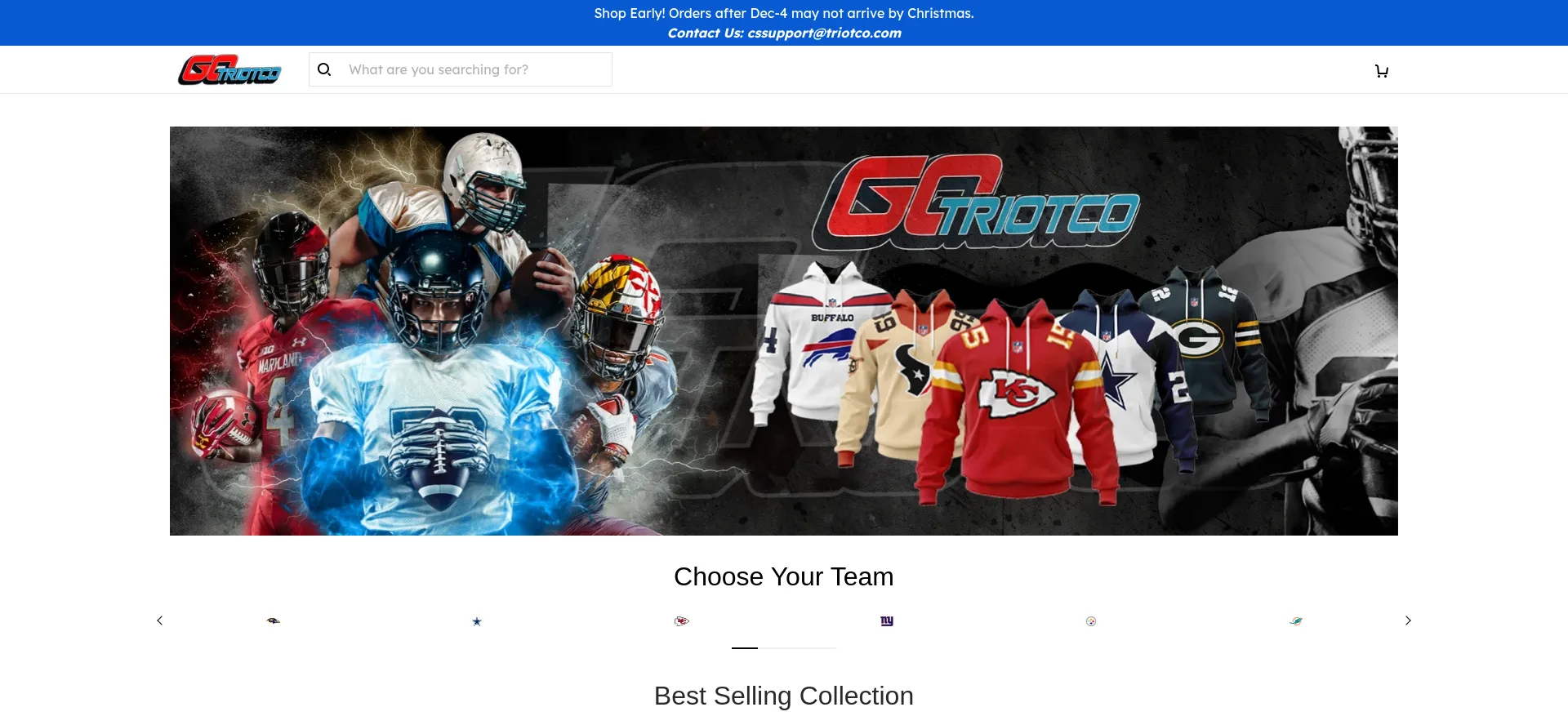 Website screenshot of Gotriotco.com