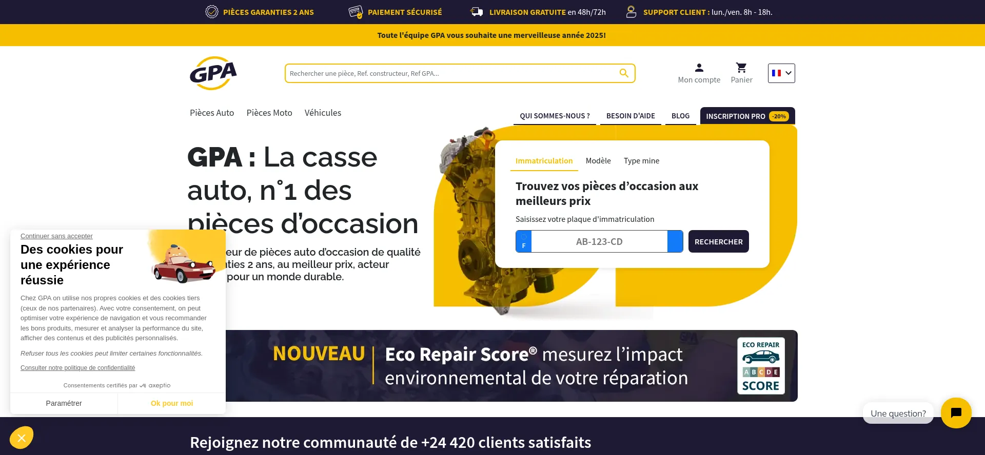 Website screenshot of Gpa26.com