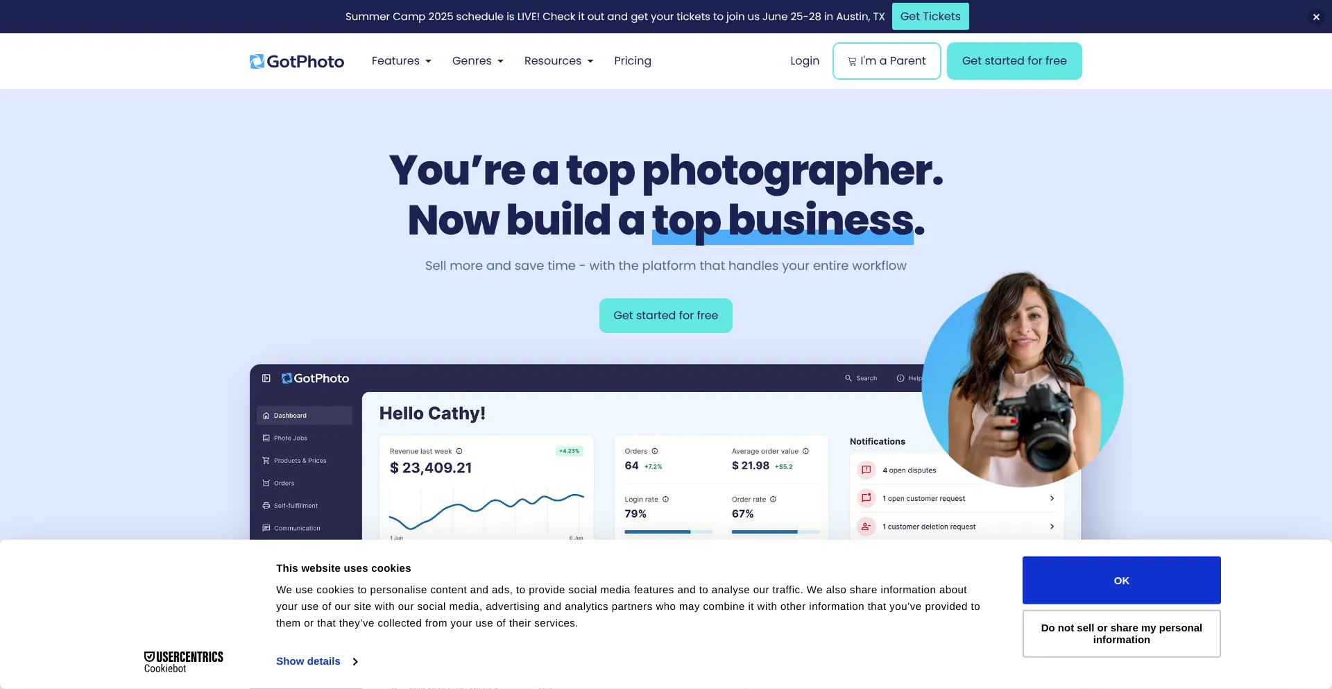 Website screenshot of Gph.io
