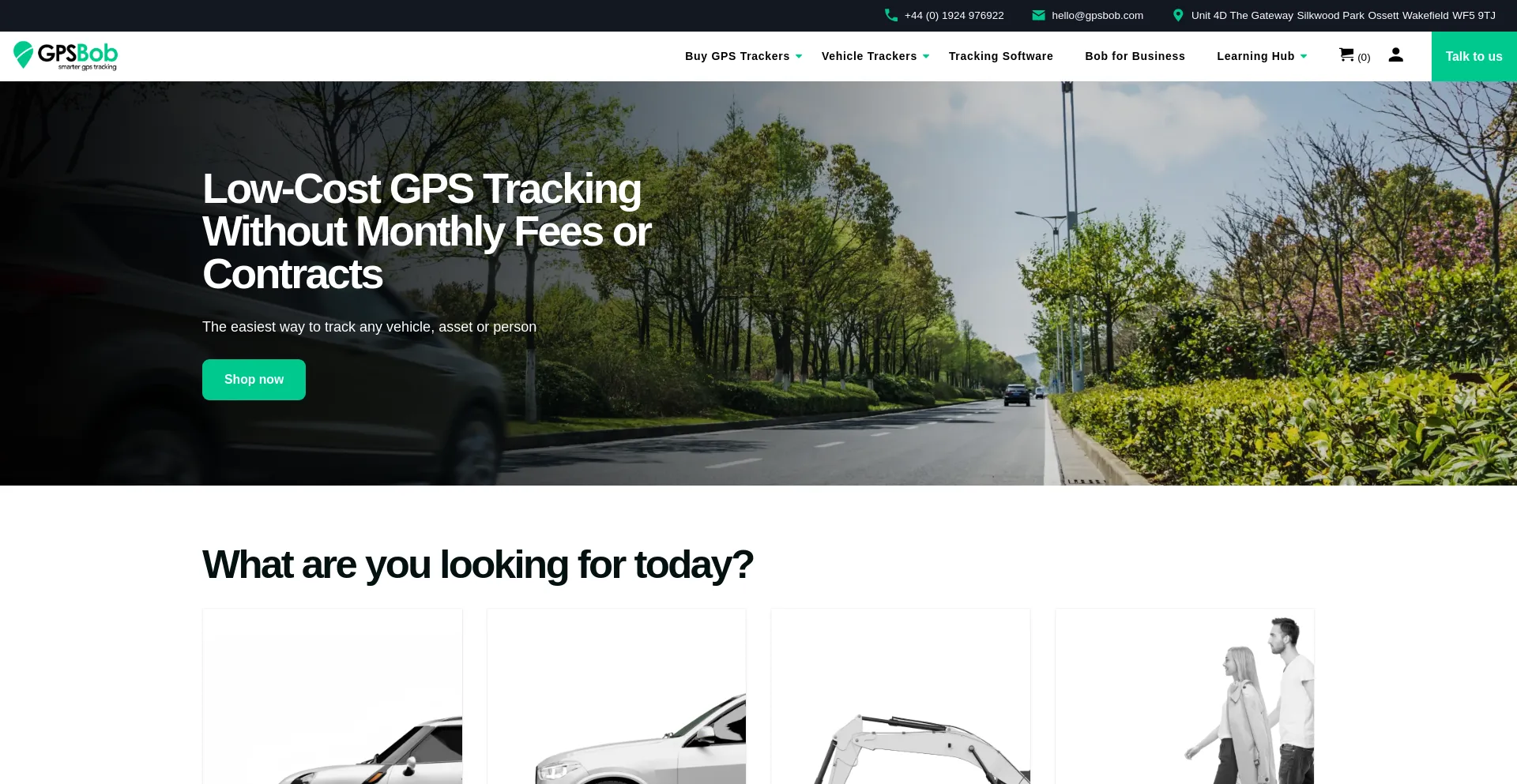 Website screenshot of Gpsbob.com