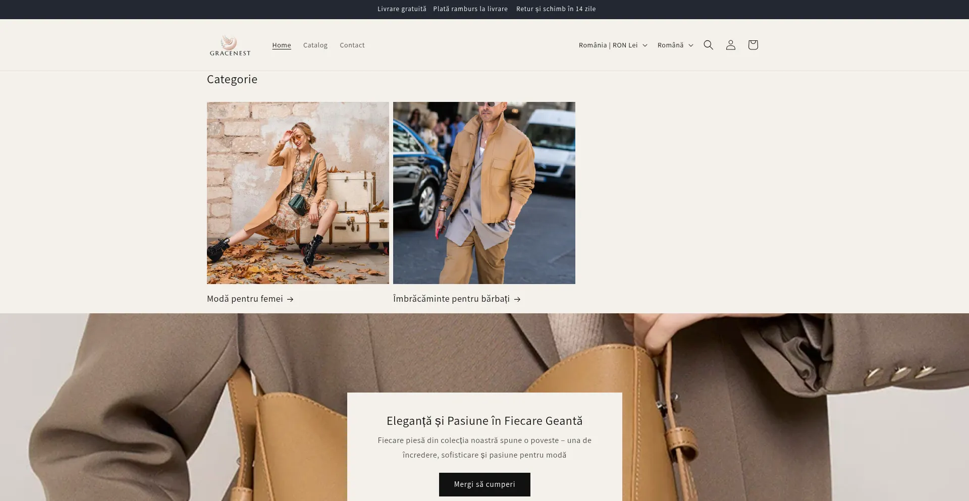Website screenshot of Gracenest.store