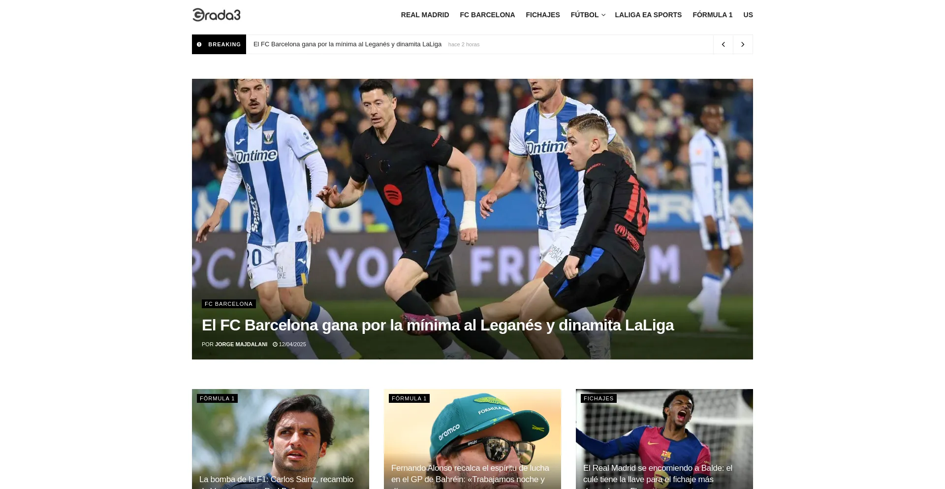 Website screenshot of Grada3.com