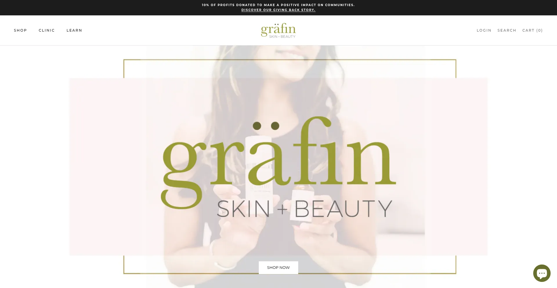 Website screenshot of Grafin.com