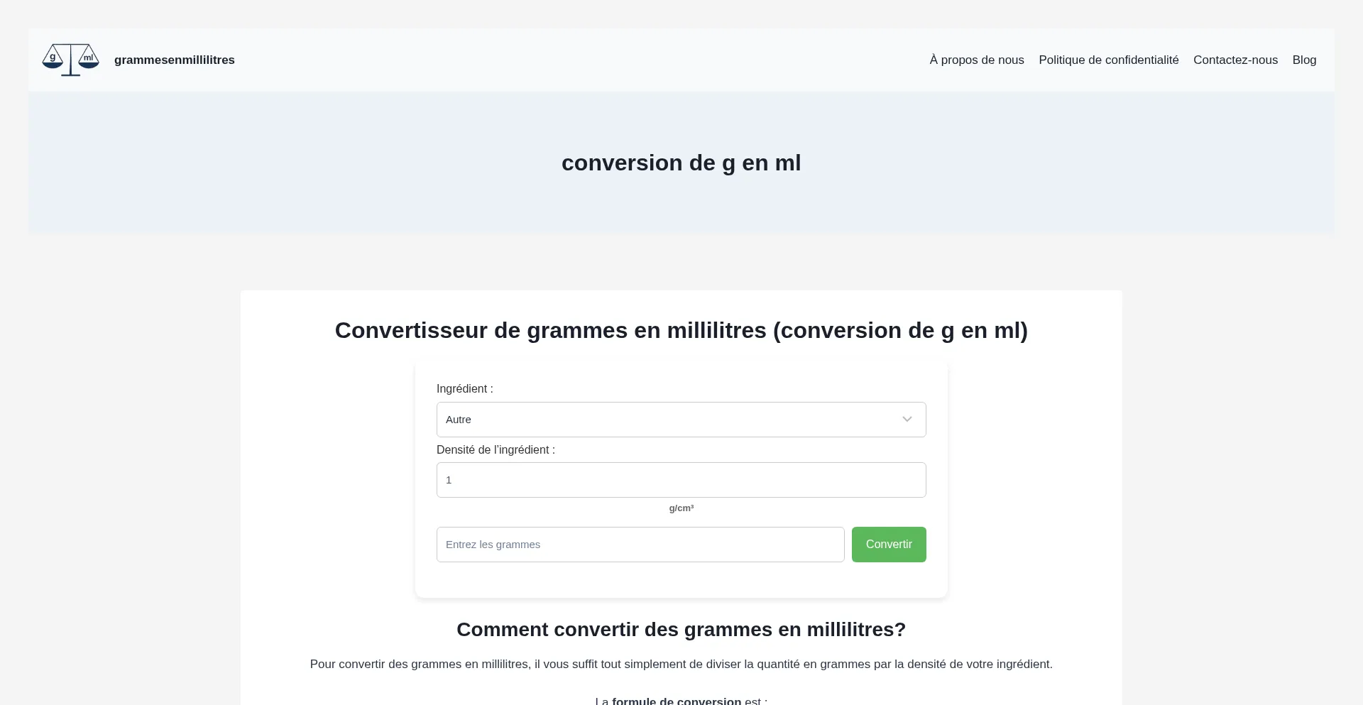Grammesen-millilitres.com