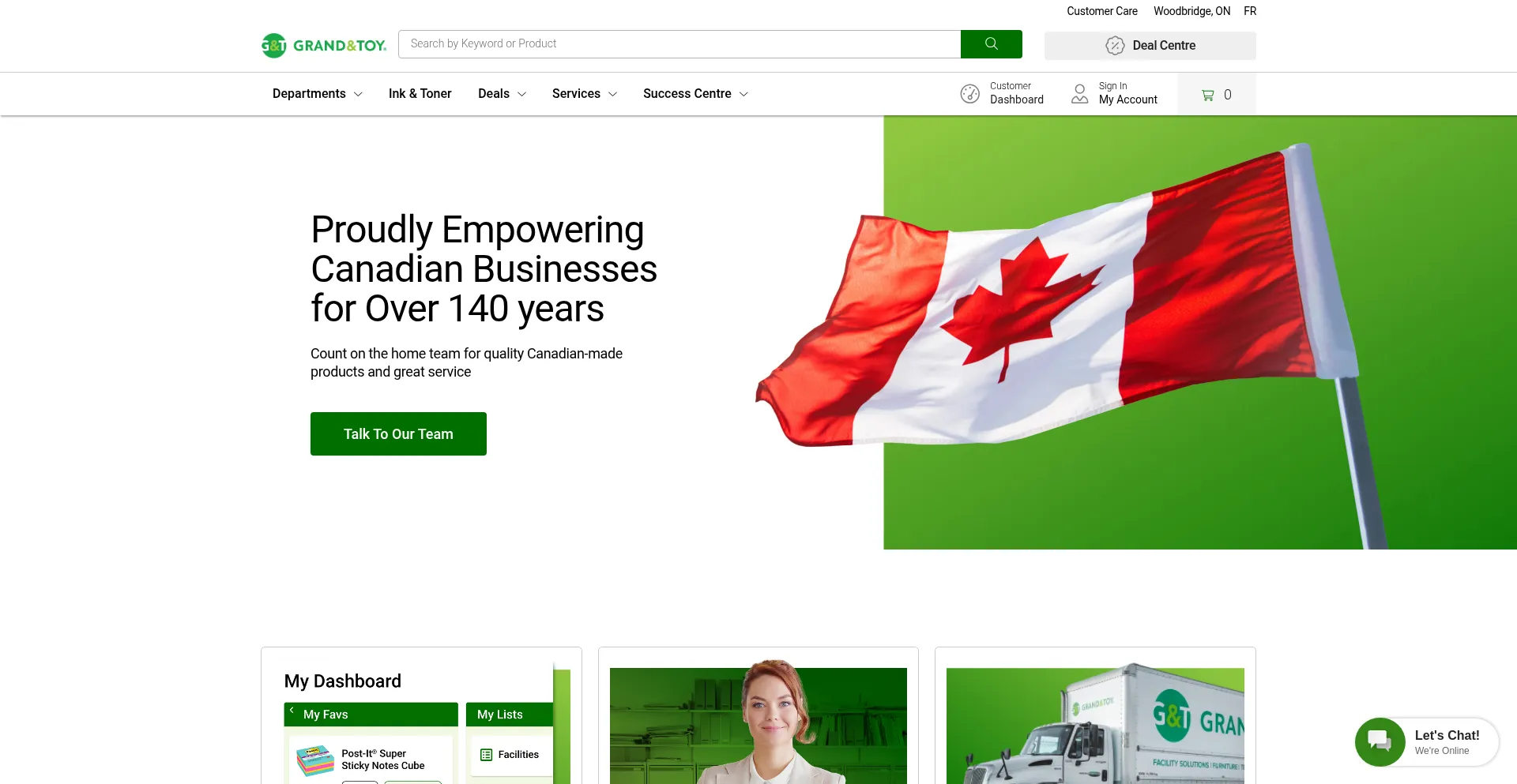 Website screenshot of Grandandtoy.com