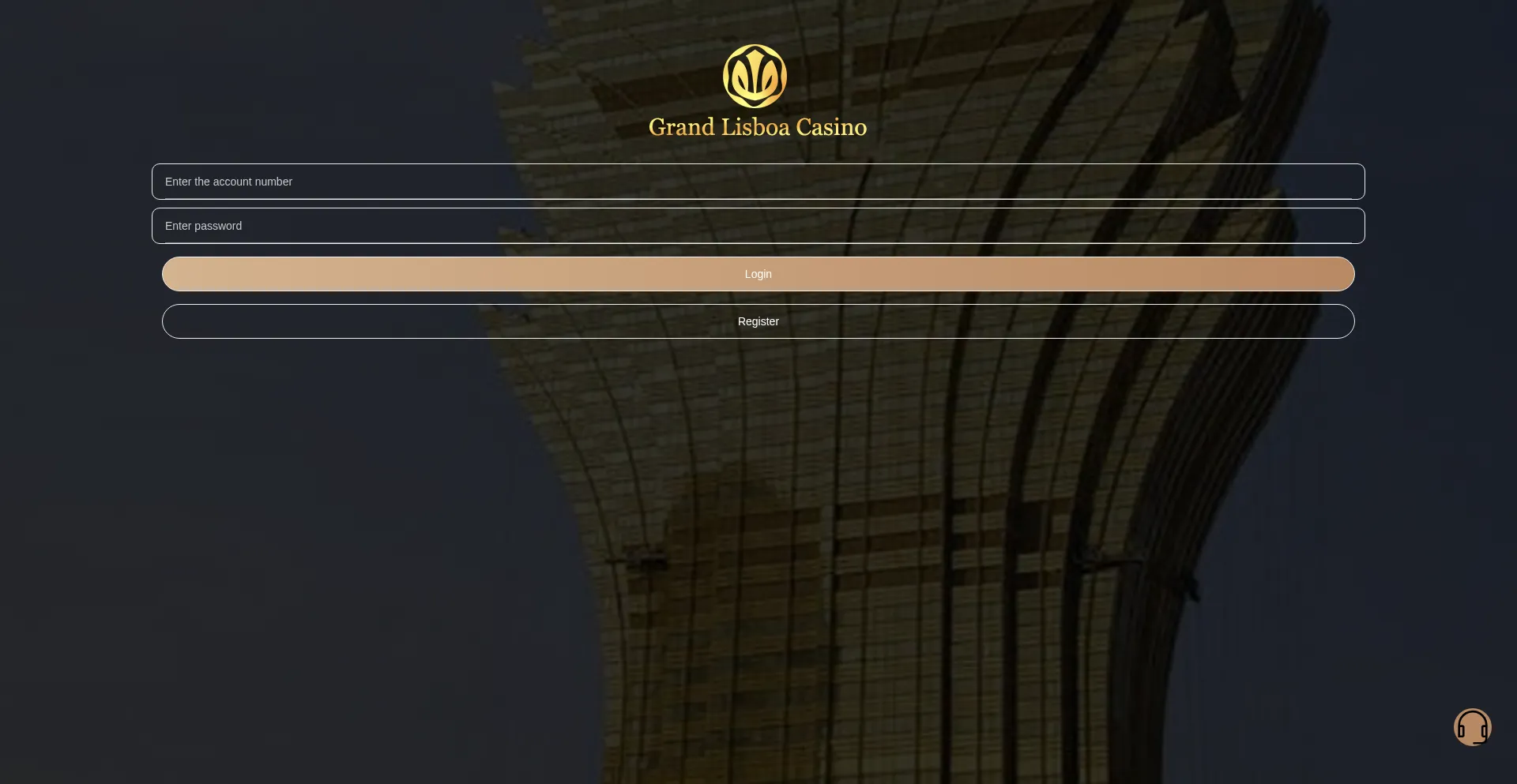 Website screenshot of Grandlisboavip.top