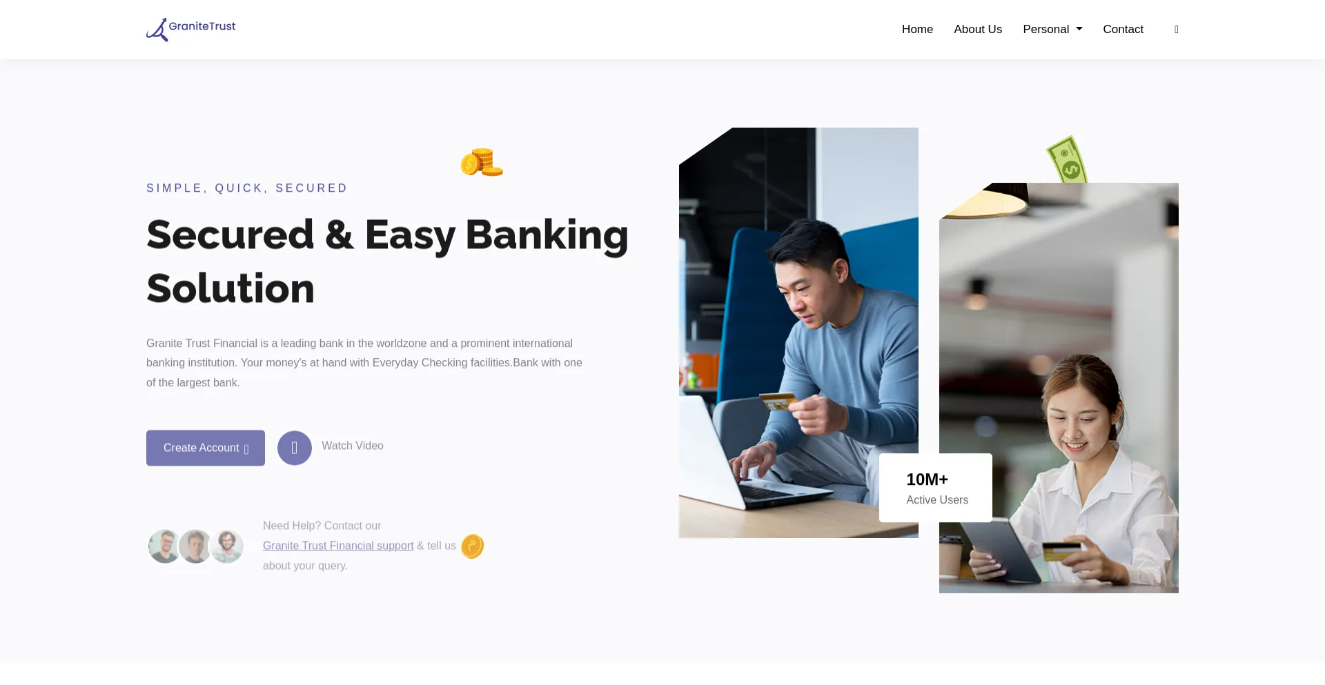 Website screenshot of Granitetrustfin.com