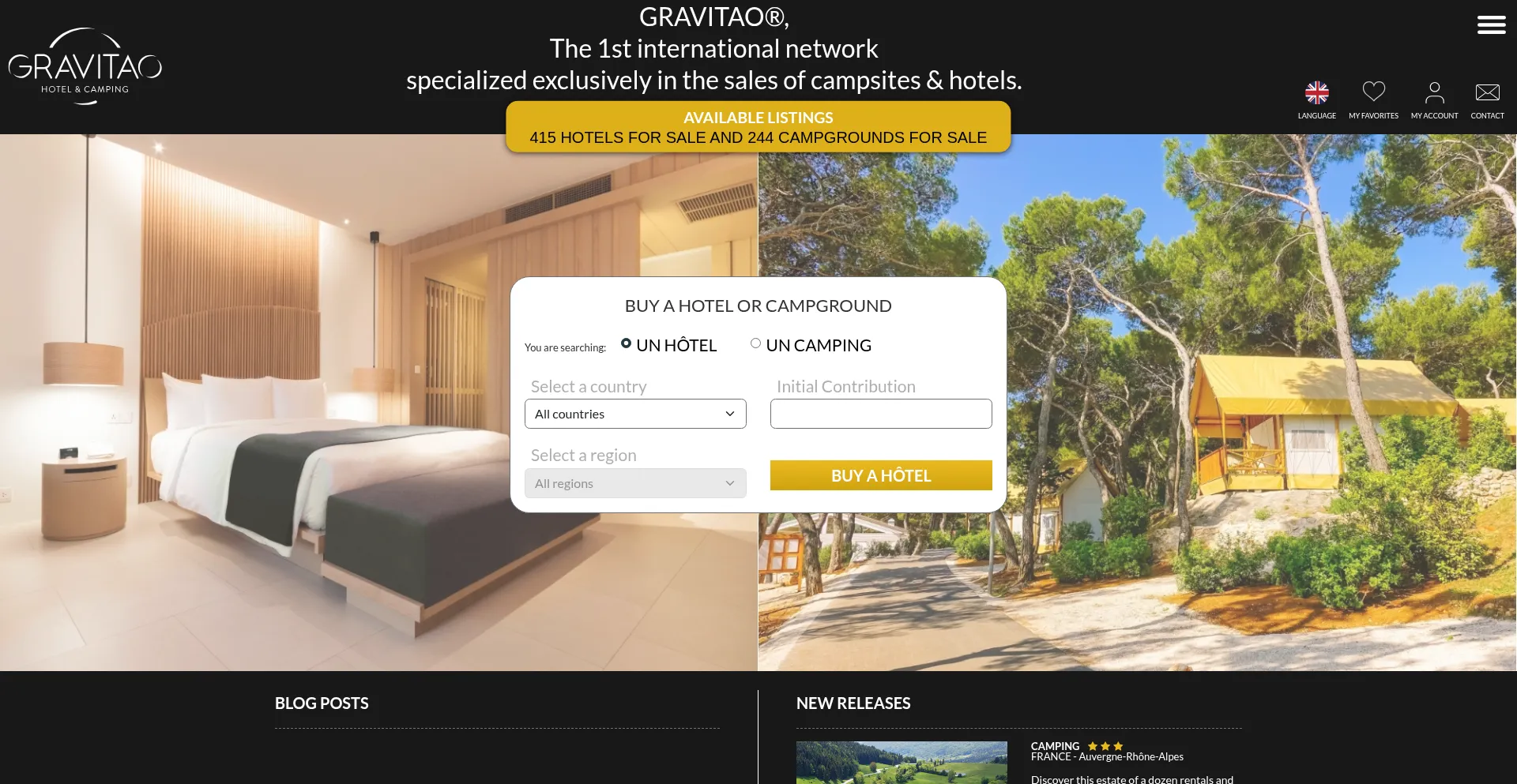 Website screenshot of Gravitao.com