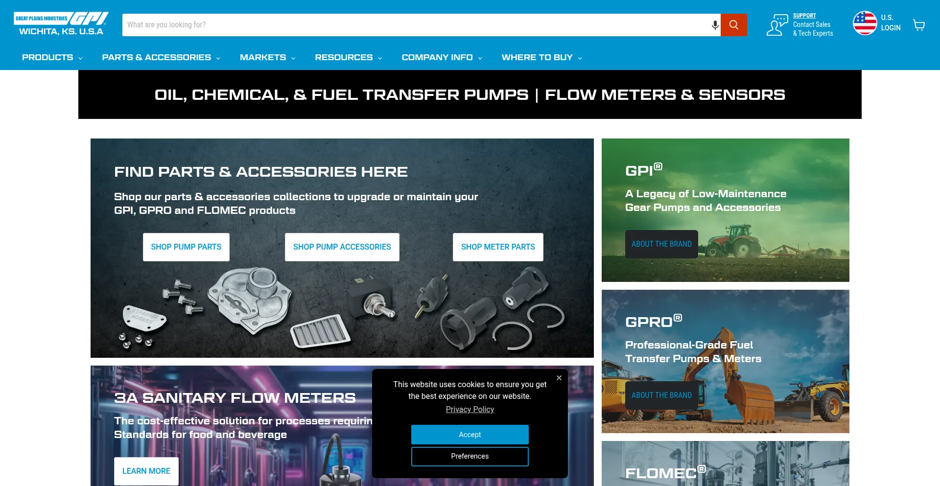 Website screenshot of Greatplainsindustries.com