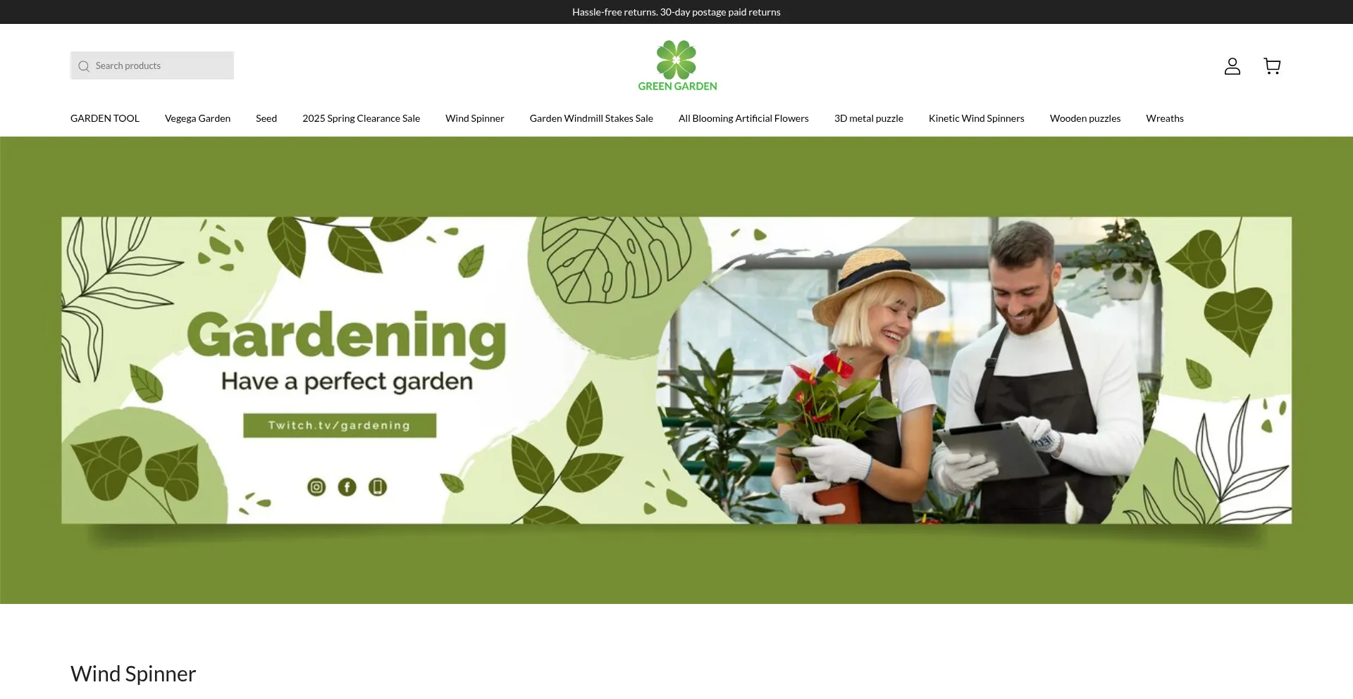 Website screenshot of Green-garden.shop