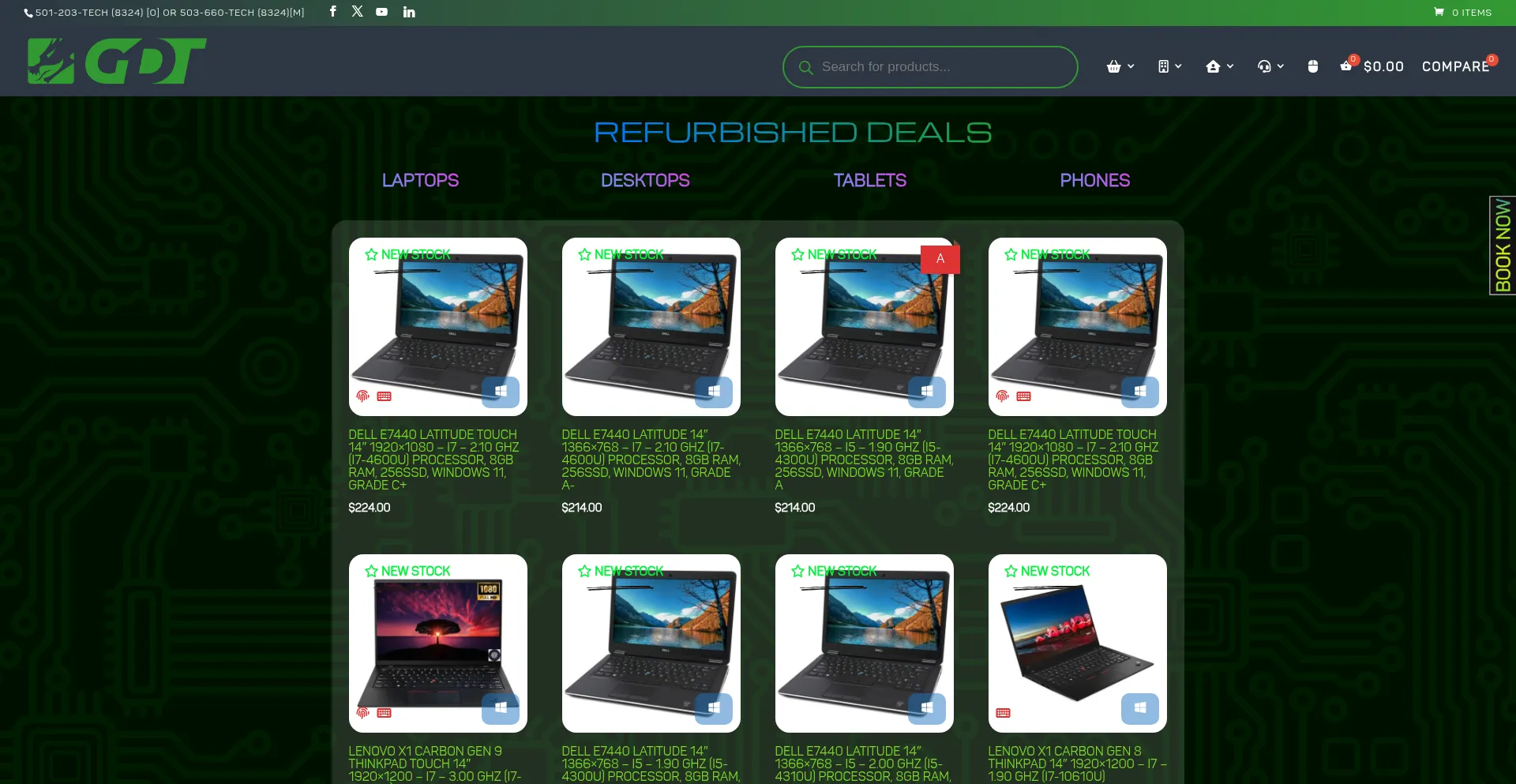 Website screenshot of Greendragon.tech