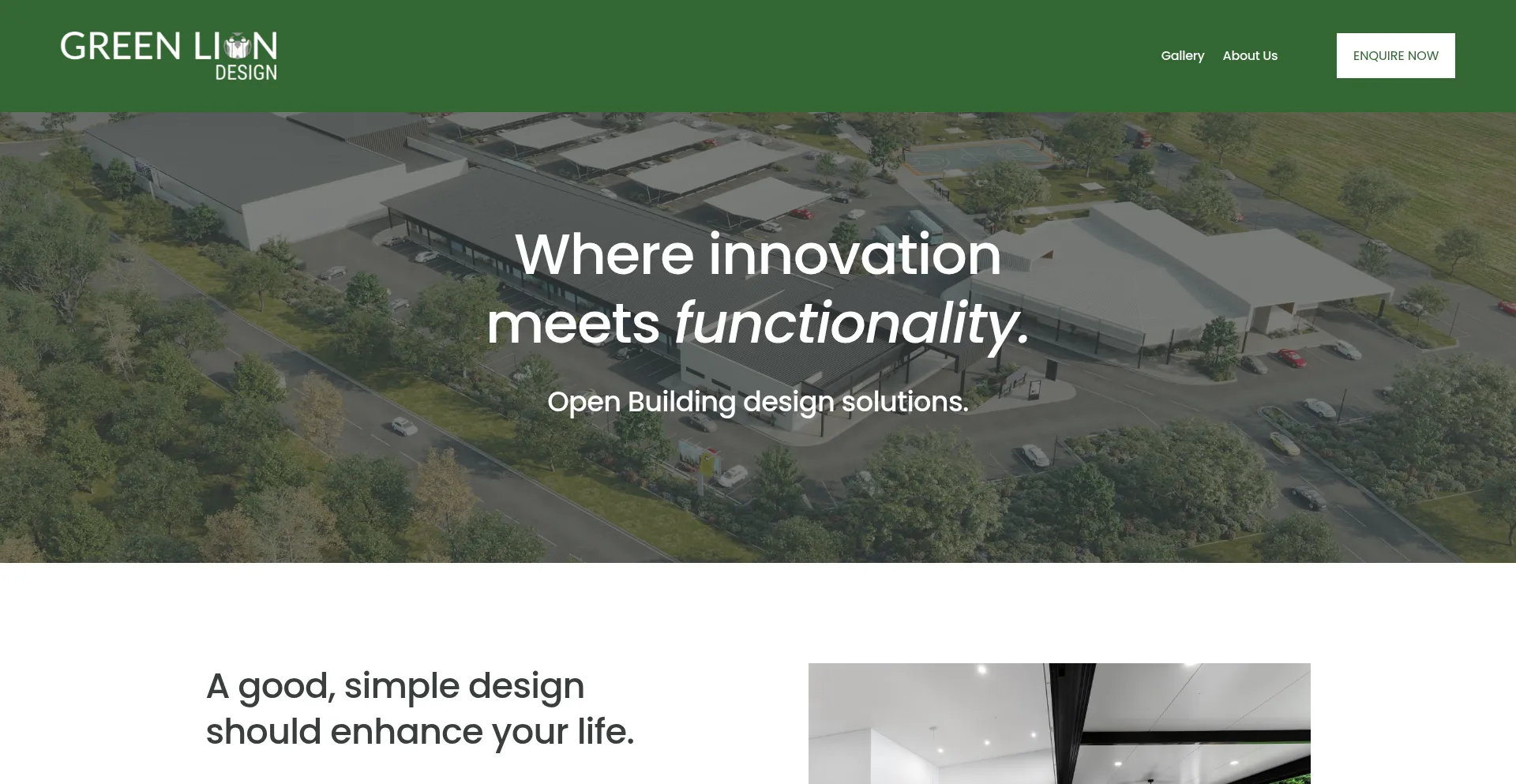 Website screenshot of Greenlion.design