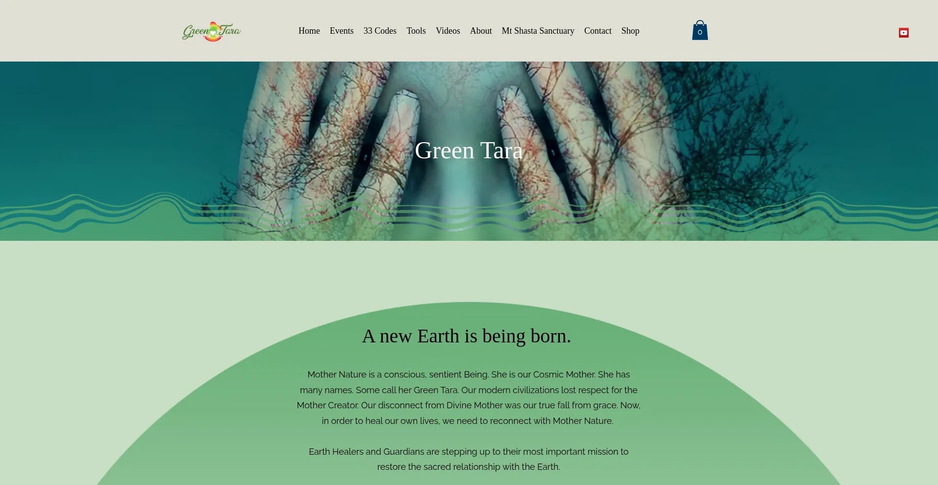Website screenshot of Greentara.guru