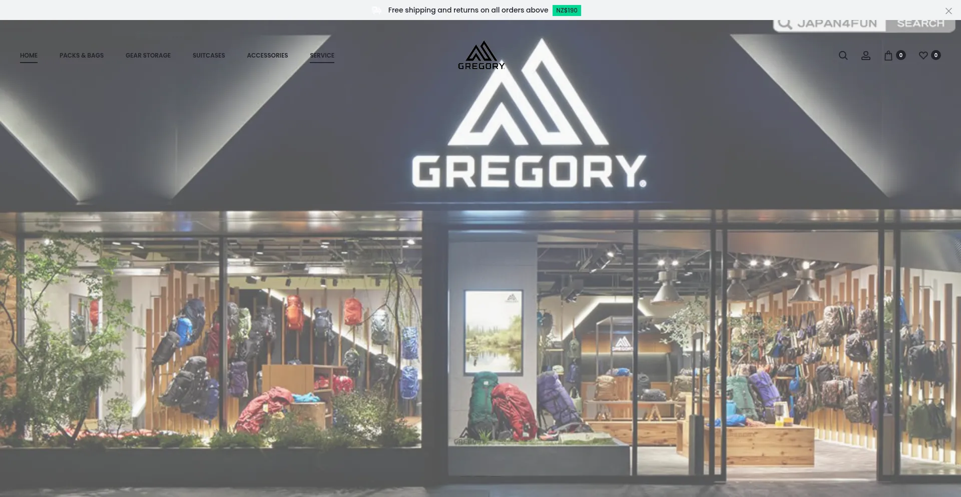 Website screenshot of Gregory.nz