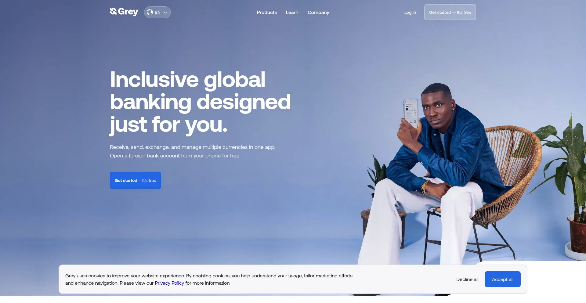 Website screenshot of Grey.co
