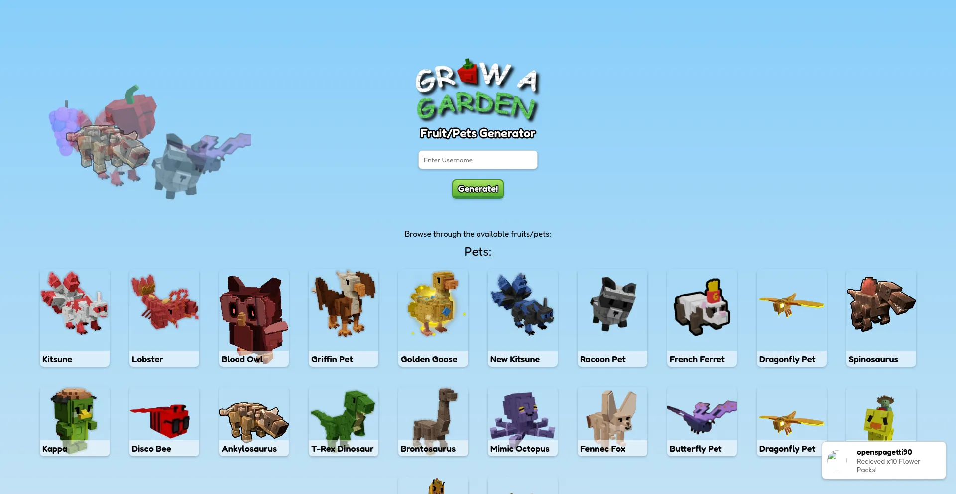 Website screenshot of Grgardenn.pages.dev