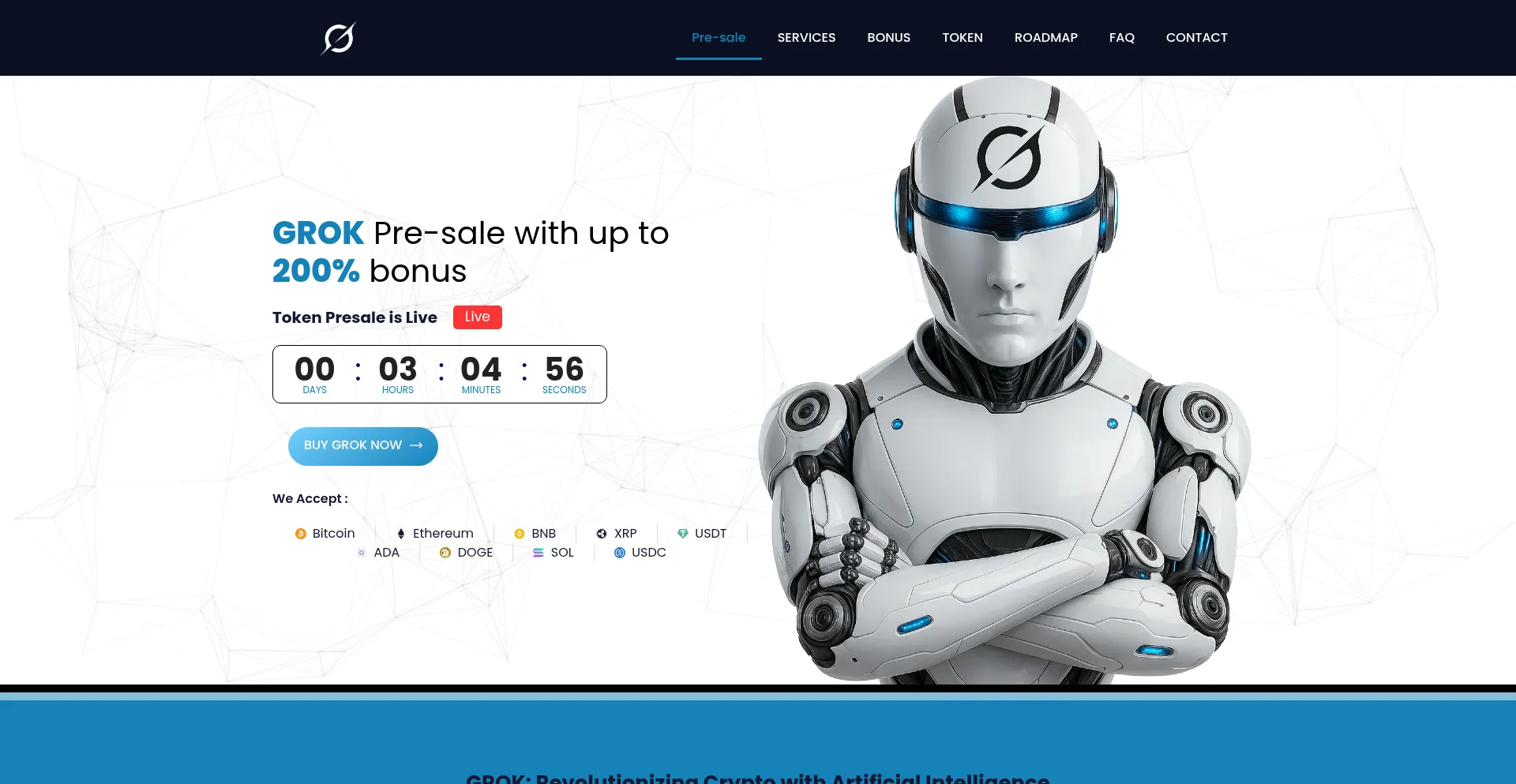 Website screenshot of Groknetwork.org