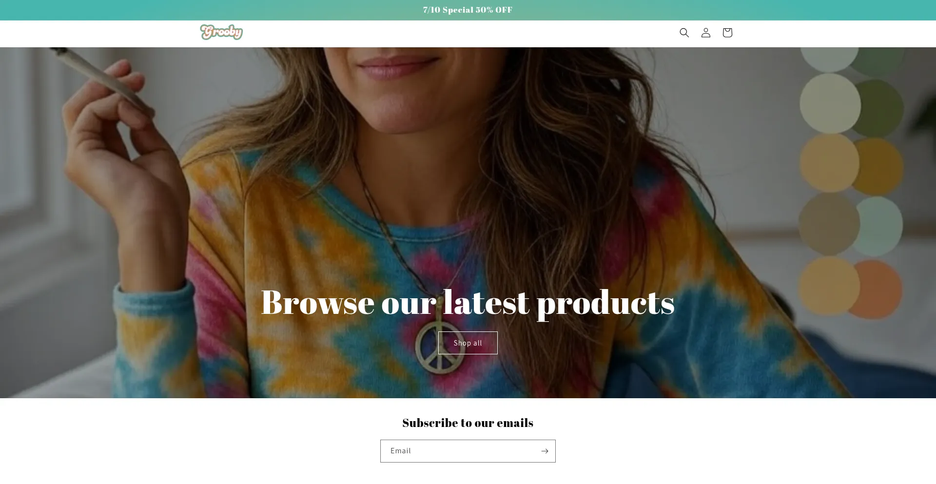 Website screenshot of Groooby.com