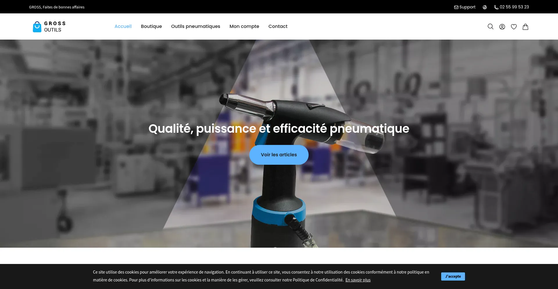 Website screenshot of Gross-outils.com