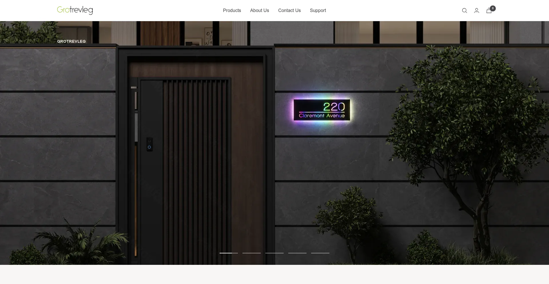 Website screenshot of Grotrevleg.com