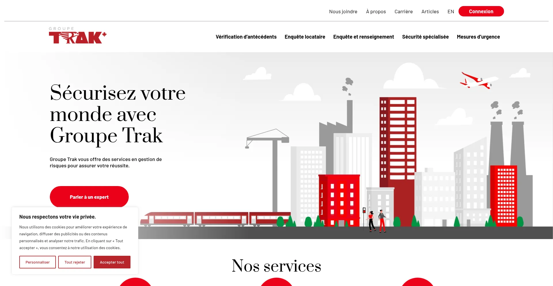 Website screenshot of Groupetrak.com