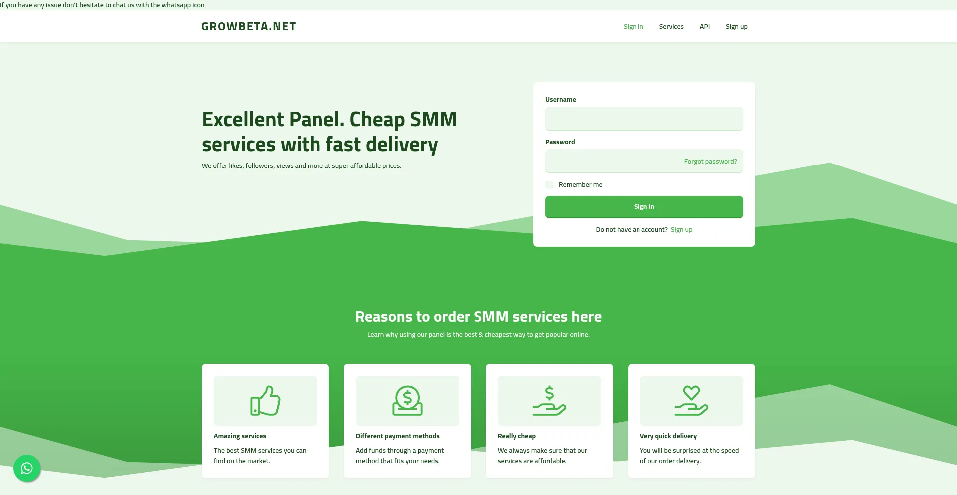 Website screenshot of Growbeta.net