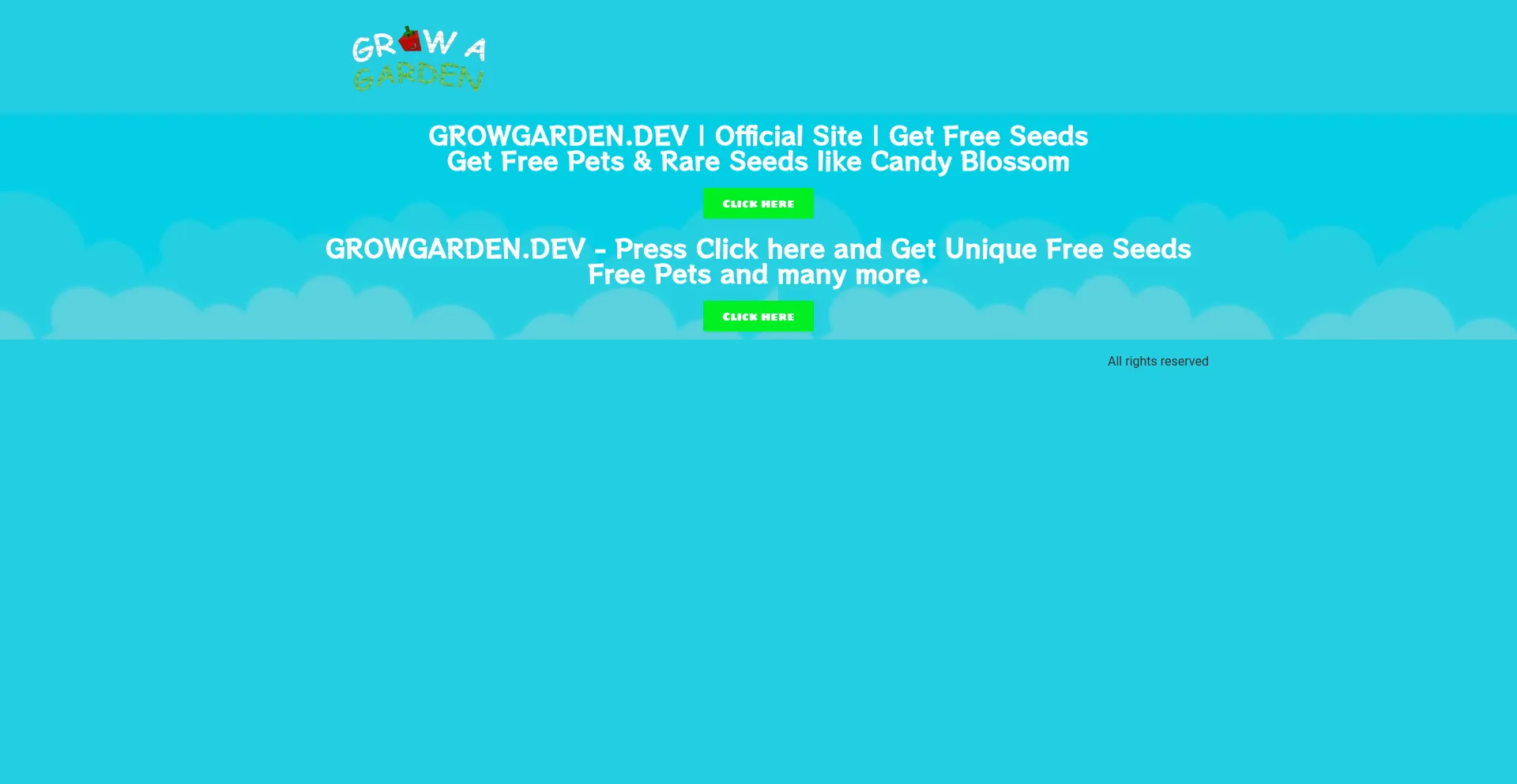 Website screenshot of Growgarden.online