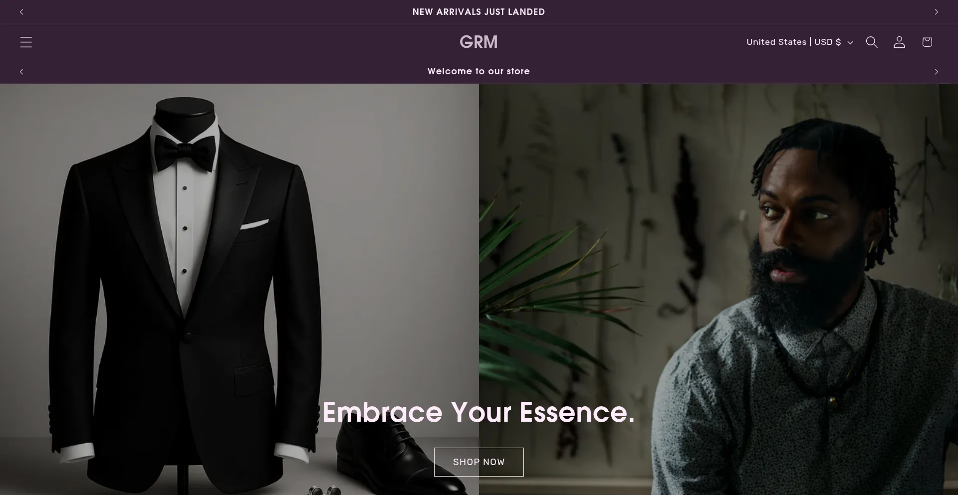Website screenshot of Grownrsman.com