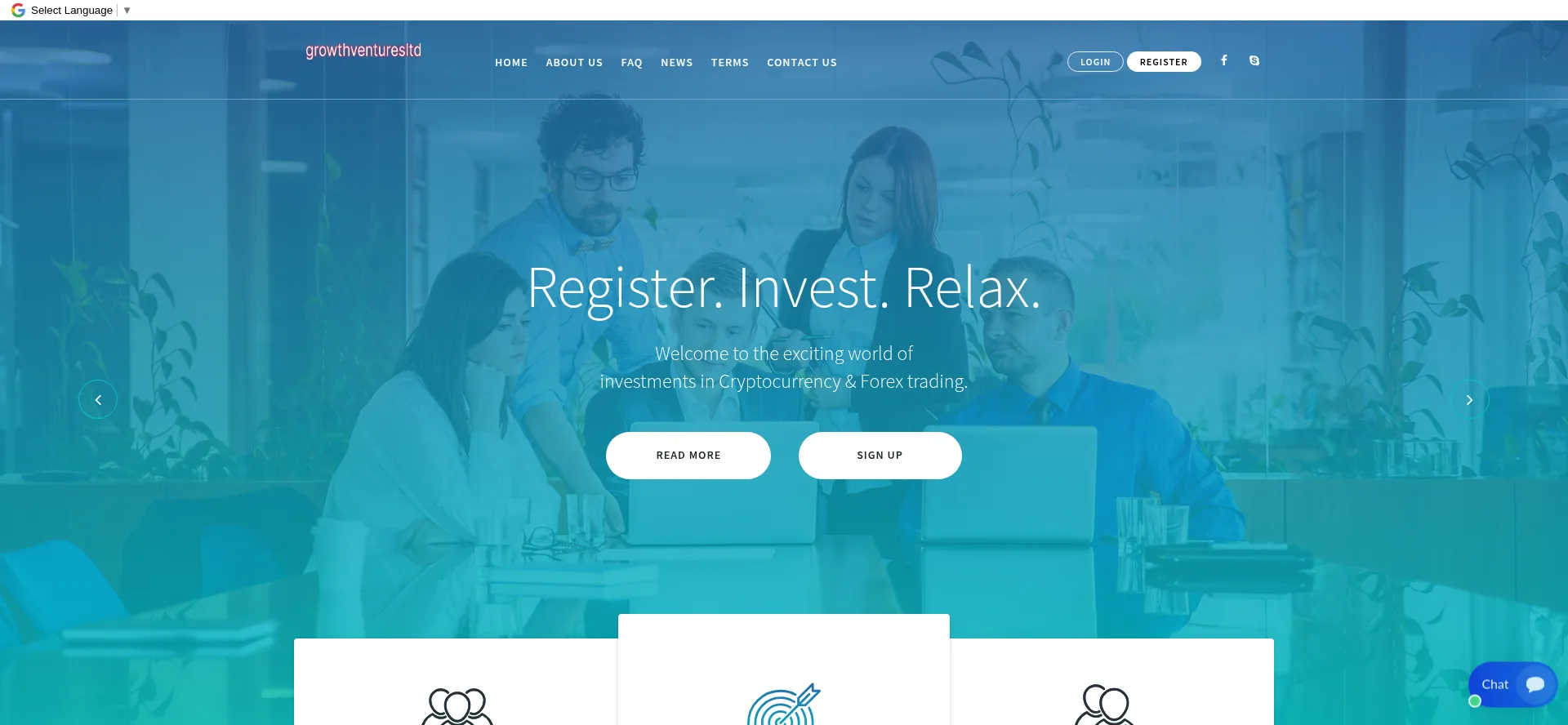 Website screenshot of Growthventuresltd.com