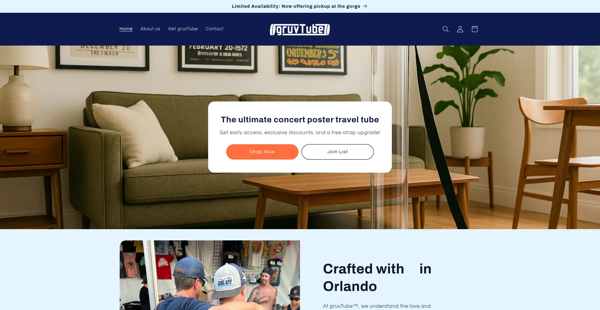 Website screenshot of Gruvtube.com