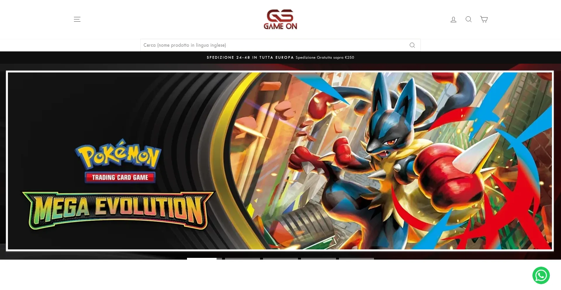 Website screenshot of Gs-gameon.com