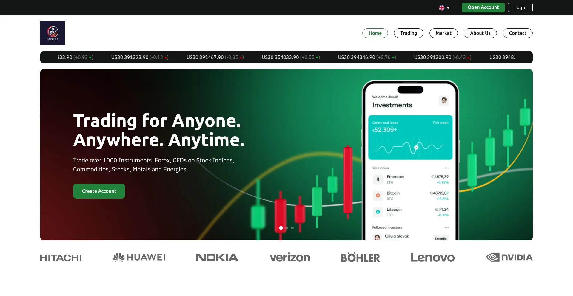 Website screenshot of Gspacex.online