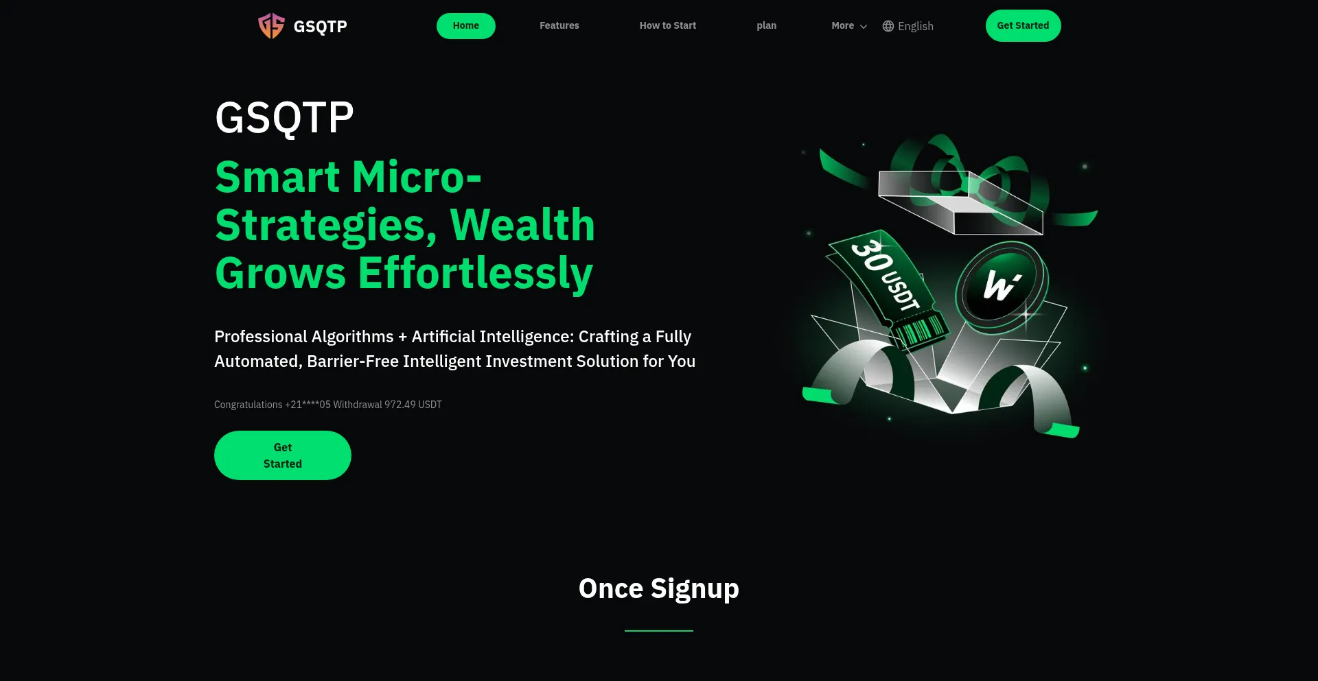 Website screenshot of Gsqtp.xin