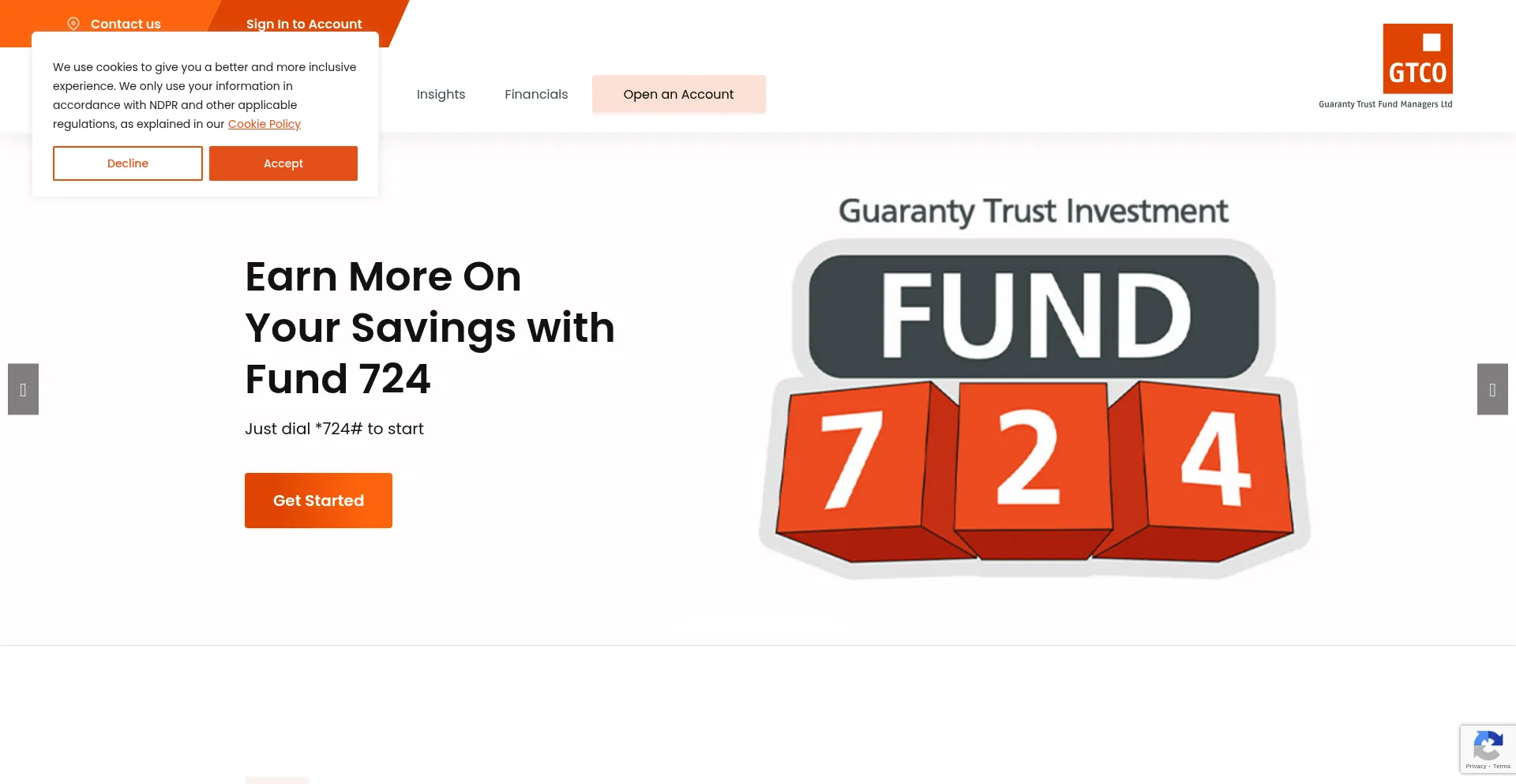 Website screenshot of Gtfundmanagers.com