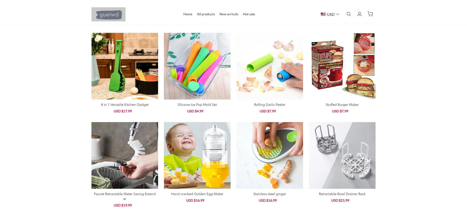 Website screenshot of Gueiwd.com