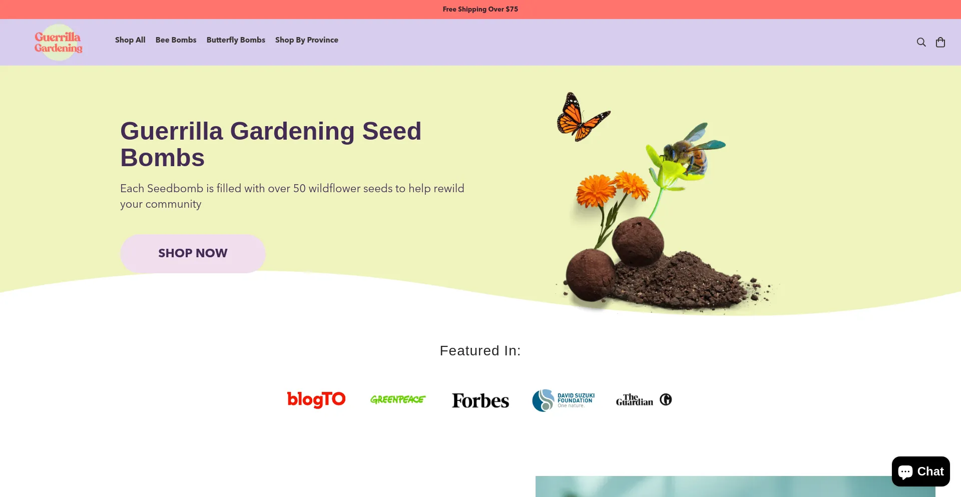 Website screenshot of Guerrillagardening.co