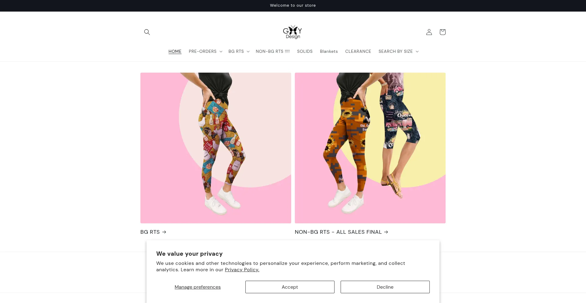 Website screenshot of Gydesignws.com