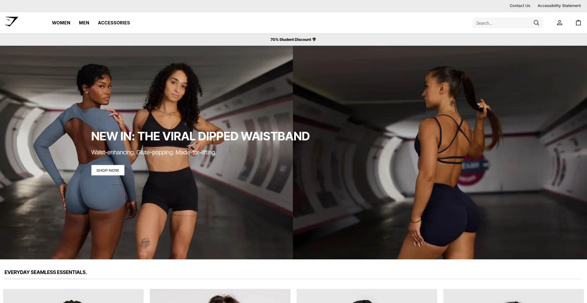 Website screenshot of Gymshrakuk.com